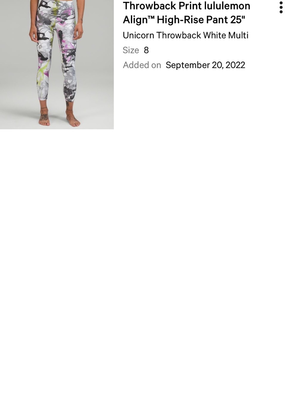 Lululemon throwback unicorn tears align high rise 25” - Picture 4 of 7